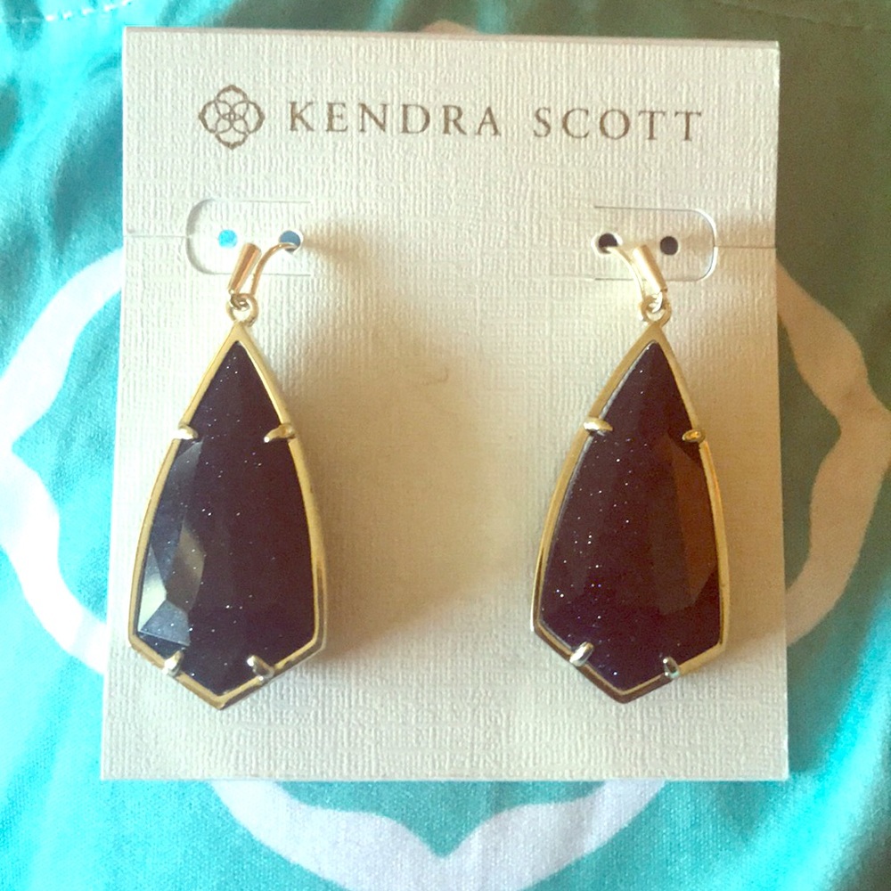 Kendra Scott Black Stone Earrings